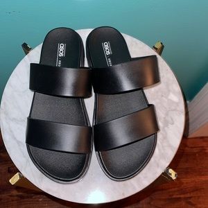 ASOS Wide Fit Fletch chunky jelly flat sandals 10